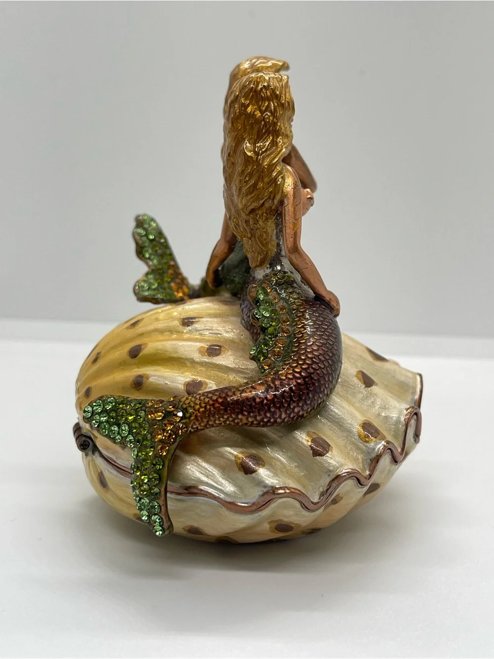 Mermaid Duo Jewelry Organizer Box - Green & Bronze